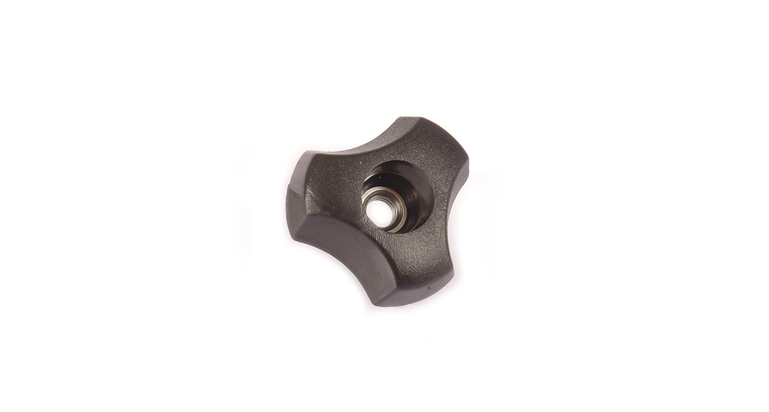 Rhino-Rack Roof Rack Components N008-BP M6 Plastic Knob Nut (Stainless Steel Nut) (2 Pack)