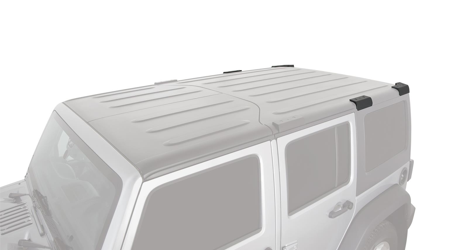 Rhino-Rack USA Backbone Mounting Systems for 2007-2017 WRANGLER, 2018 WRANGLER JK - RJKB3 Roof Rack Adapters, System, Bolt-On, Stainless Steel, Black, Jeep, Kit
