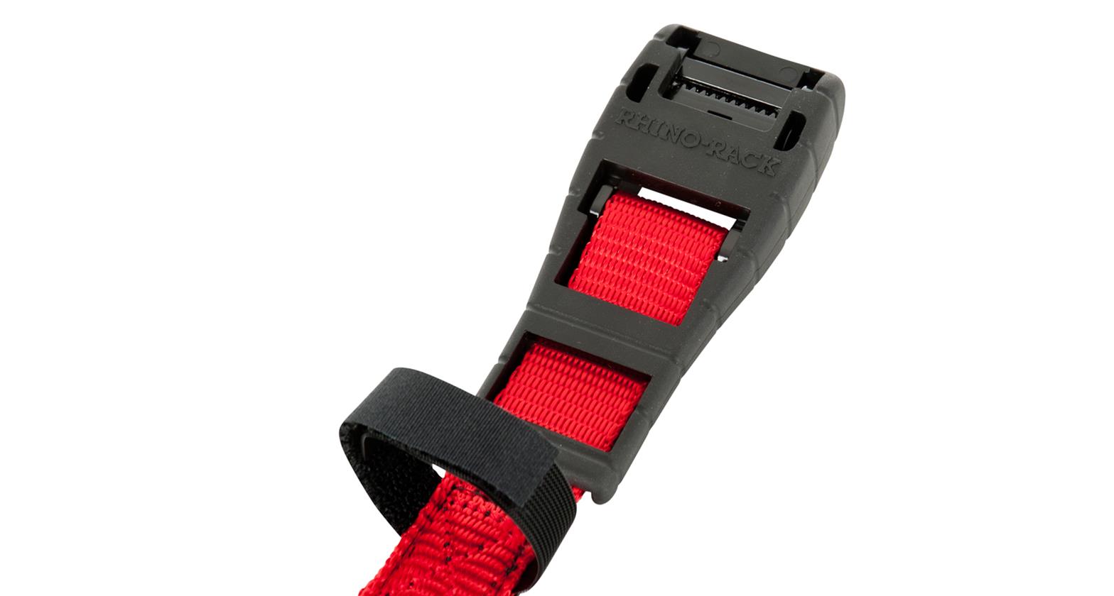 Rhino-Rack Rapid Tie Down Straps w/Buckle Protector - 4.5m/15ft - Pair - Red thumbnail 4