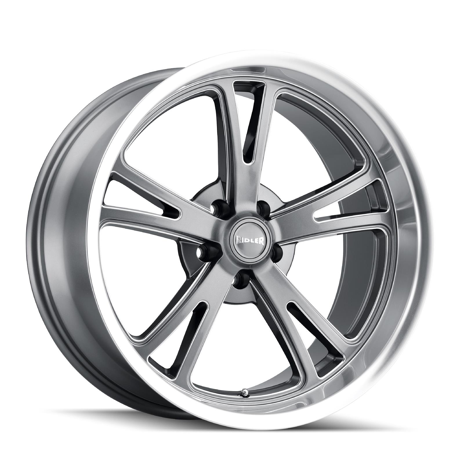 Ridler 606-7765G Ridler 606 Series Gloss Gray Wheels with Milled