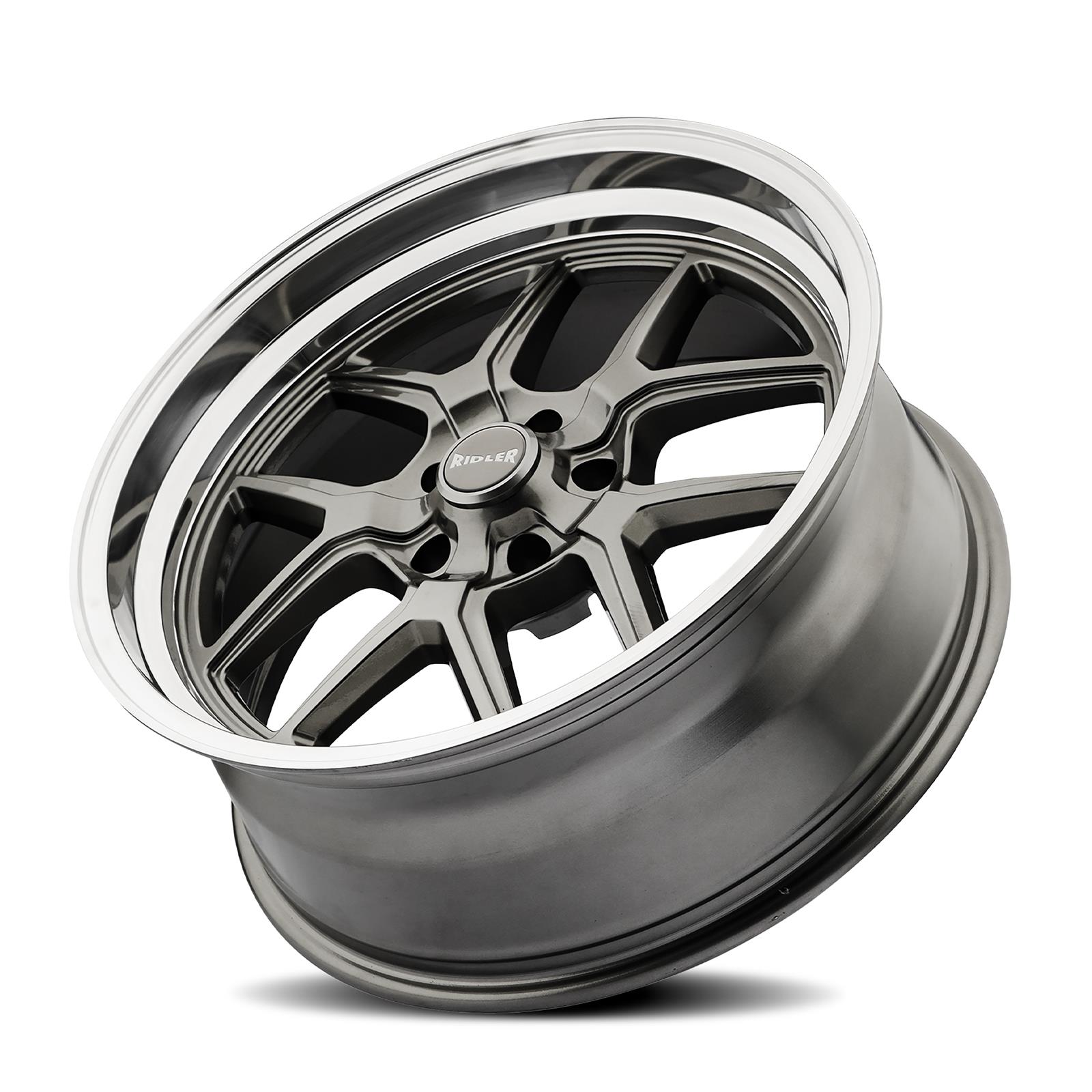 ★ジモティ割あり★  ワードロープ グレー H78×D60×W206 クリーニング済み OJ5677 Ridler 610-2173G Ridler 610 Series Gloss Gray Wheels with Polished