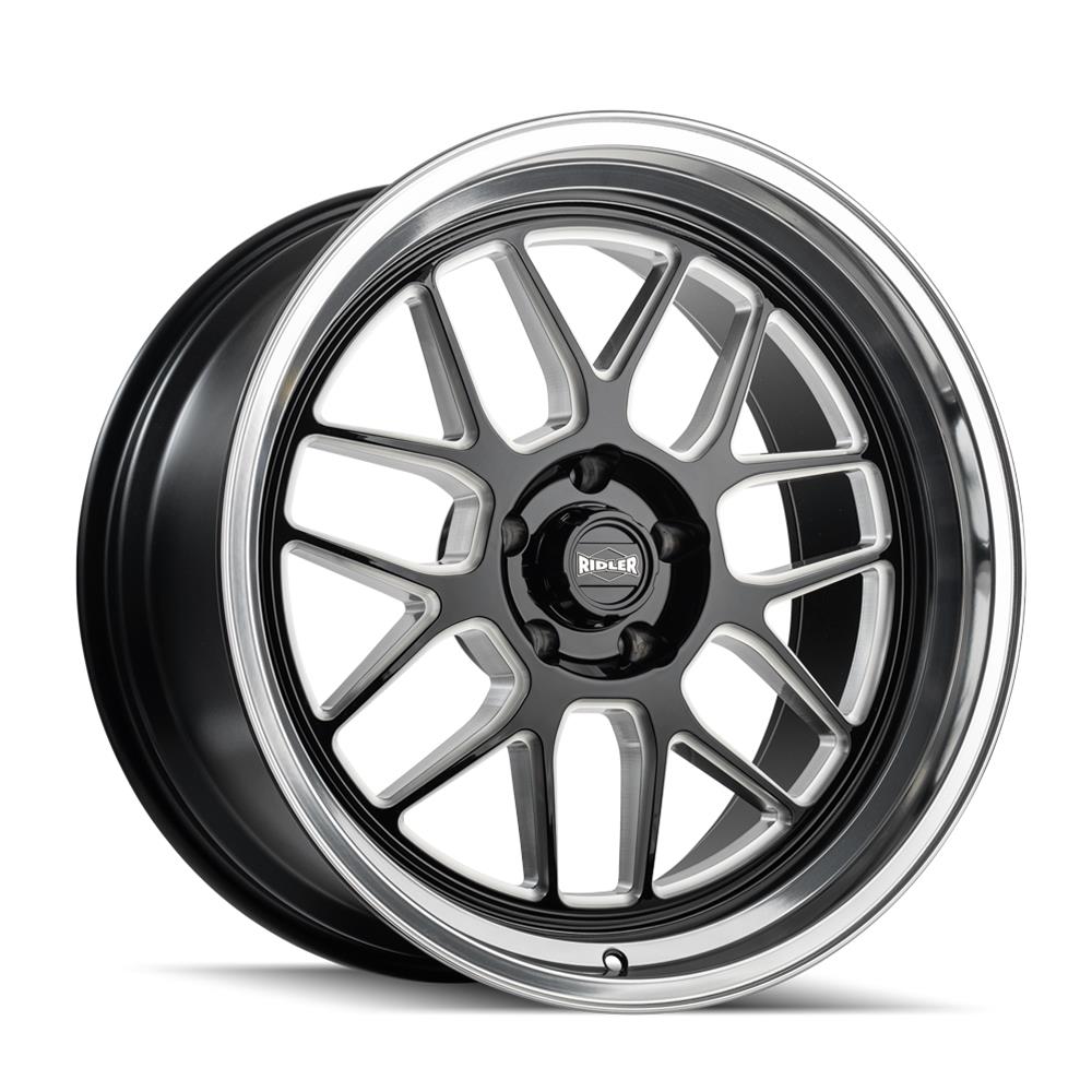 Ridler 611-8961GBMD Ridler 611 Series Gloss Black Milled Wheels
