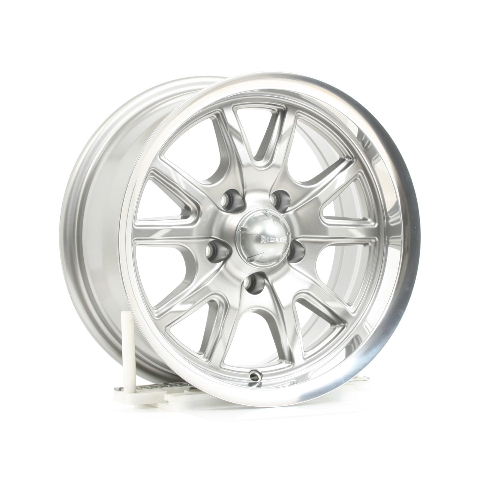 Ridler 650 5765g Ridler 650 Series Gloss Gray Wheels With Polished Lip Summit Racing