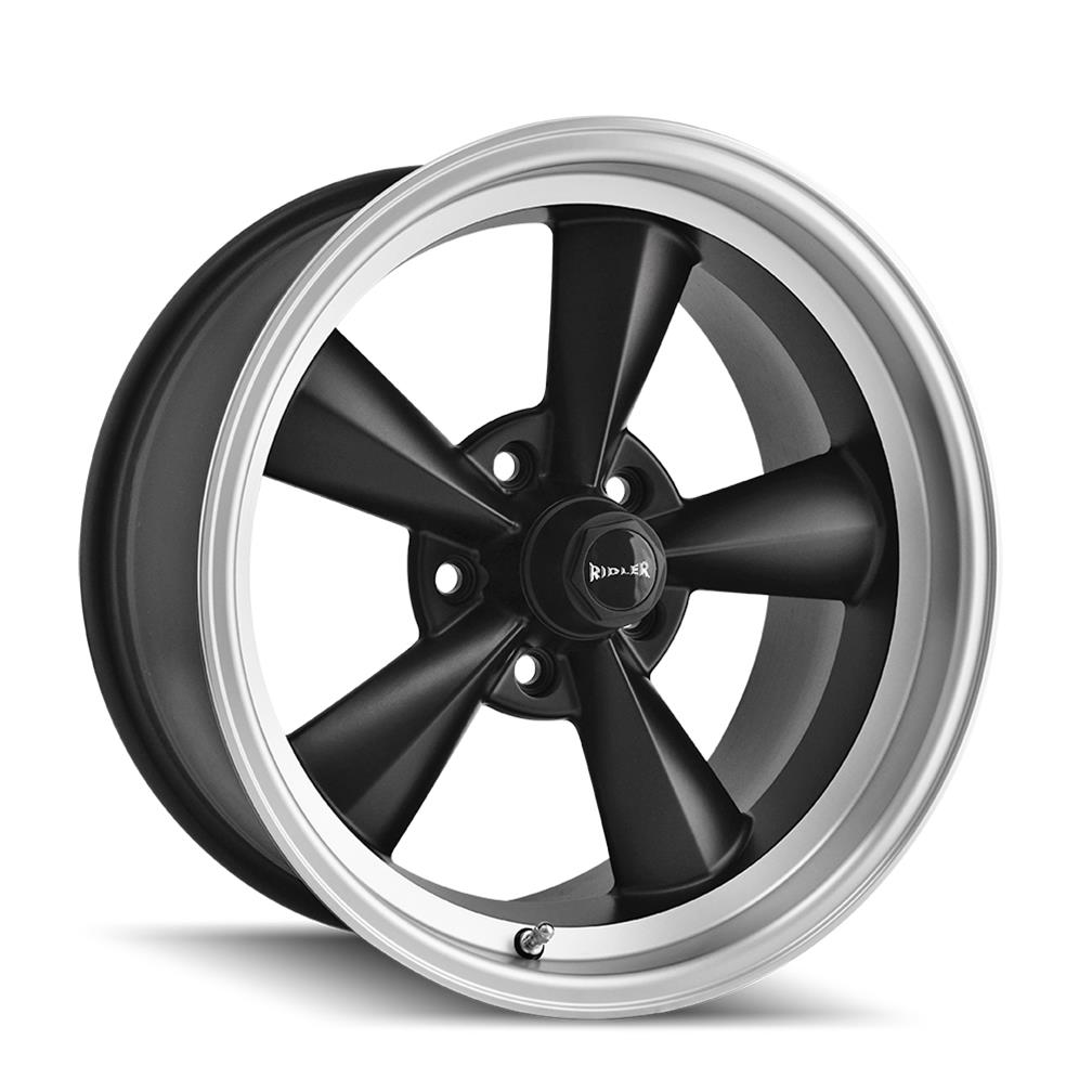 Ridler 675-7761MB Ridler 675 Series Matte Black with Machined Lip
