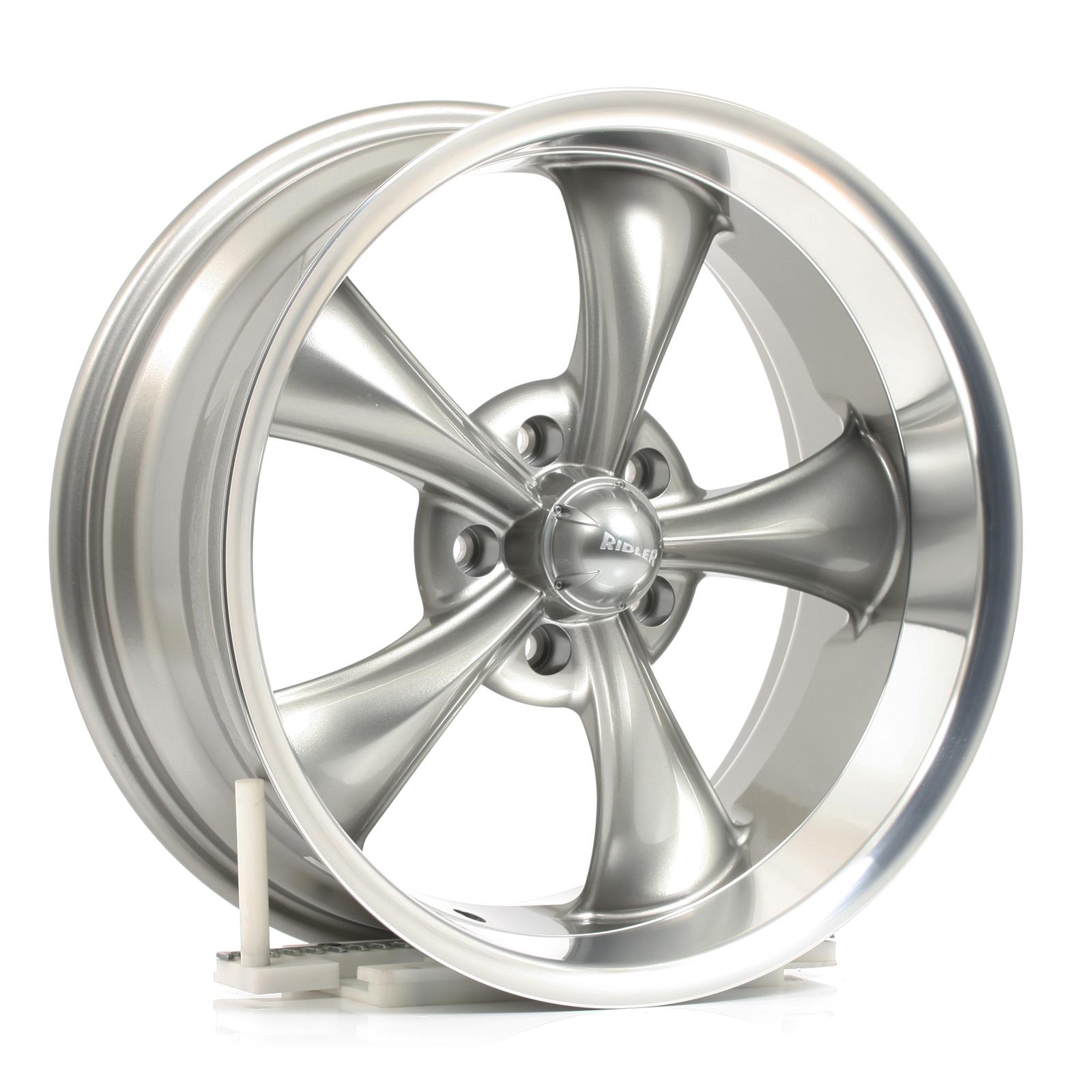Ridler 695-8861G - Ridler 695 Series Gloss Gray with Machined Lip Wheels.