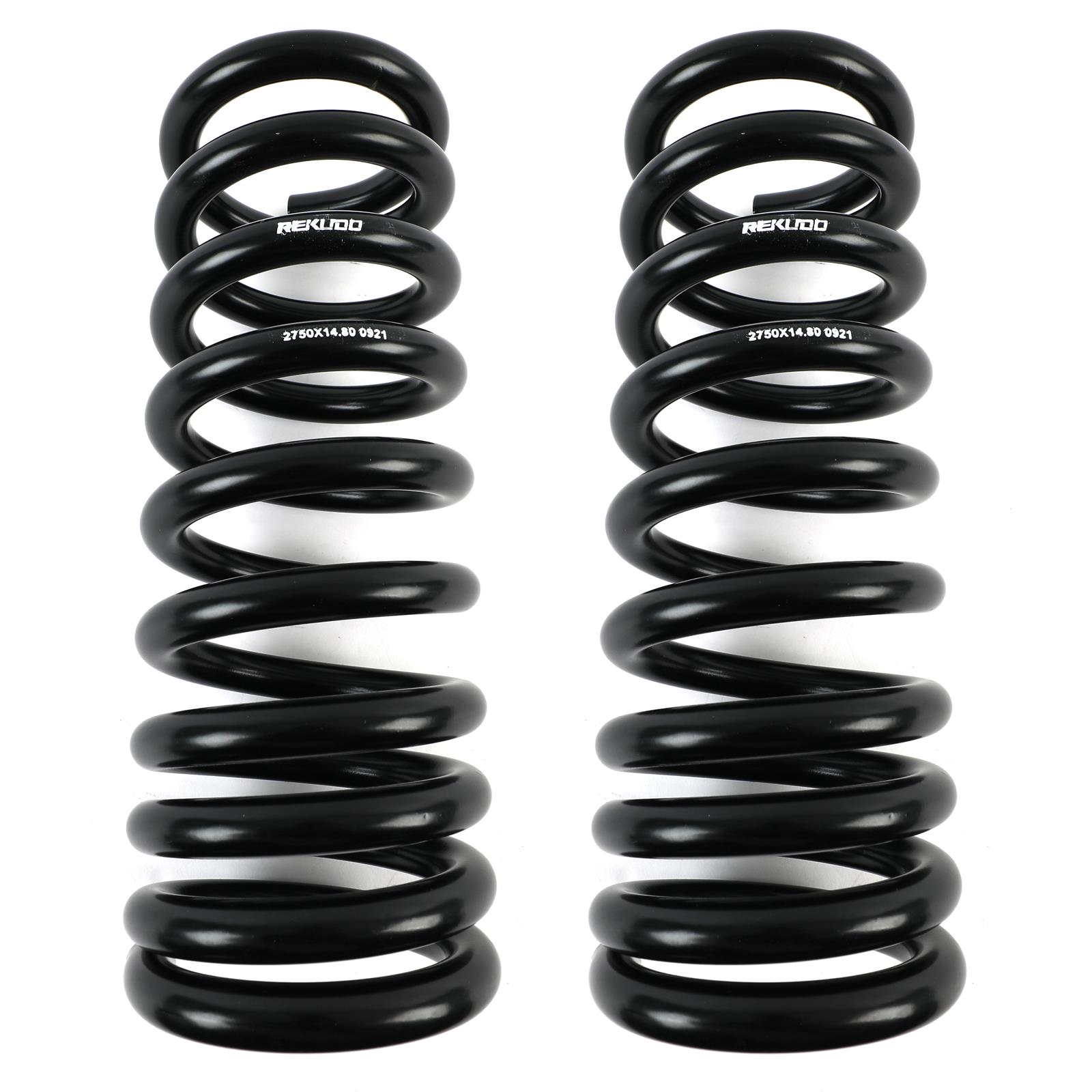 REKUDO Lowering Springs RK200-11 Springs, Coil, 1 in. Drop, Front, Steel, Black, Chevrolet Pontiac, Pair