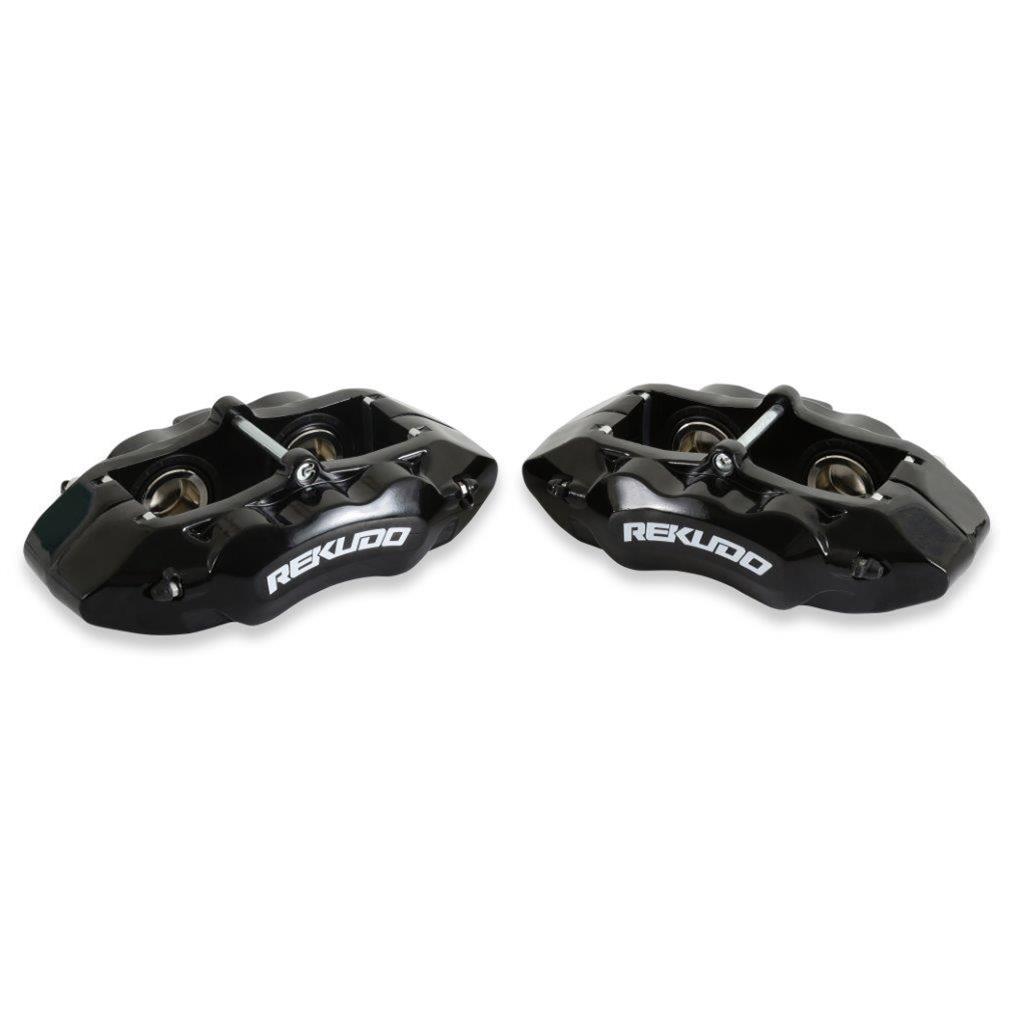 REKUDO JL8 Brake Calipers RK400-10 Calipers, Rekudo JL8, Front Left and Right, 4 Piston, Forged Aluminum, Black Powdercoated, Chevy, Pontiac, Pair thumbnail 8