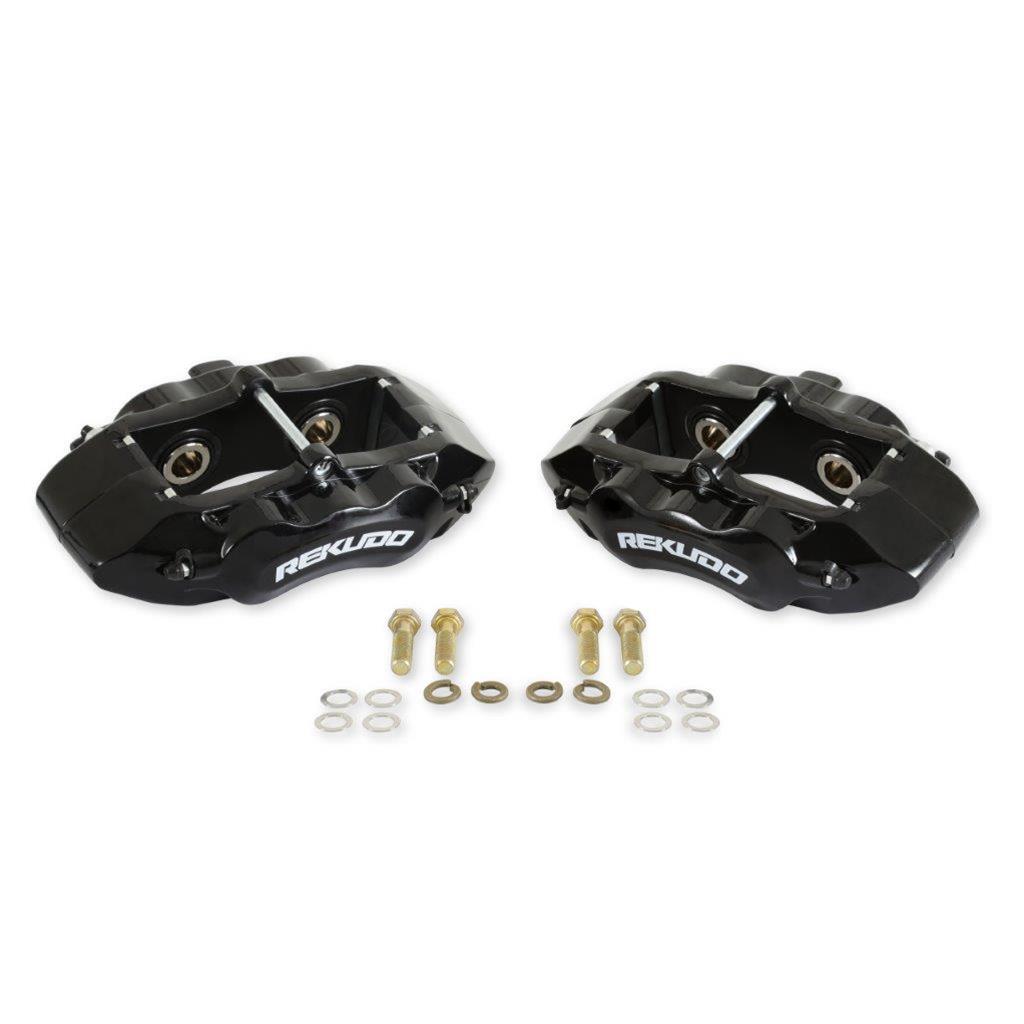 REKUDO JL8 Brake Calipers for 1967-1981 CAMARO, FIREBIRD, 1965-1982 CORVETTE - RK400-11 Calipers, Rekudo JL8, Rear Left and Right, 4 Piston, Forged Aluminum, Black Powdercoated, Chevy, Pontiac, Pair thumbnail 6