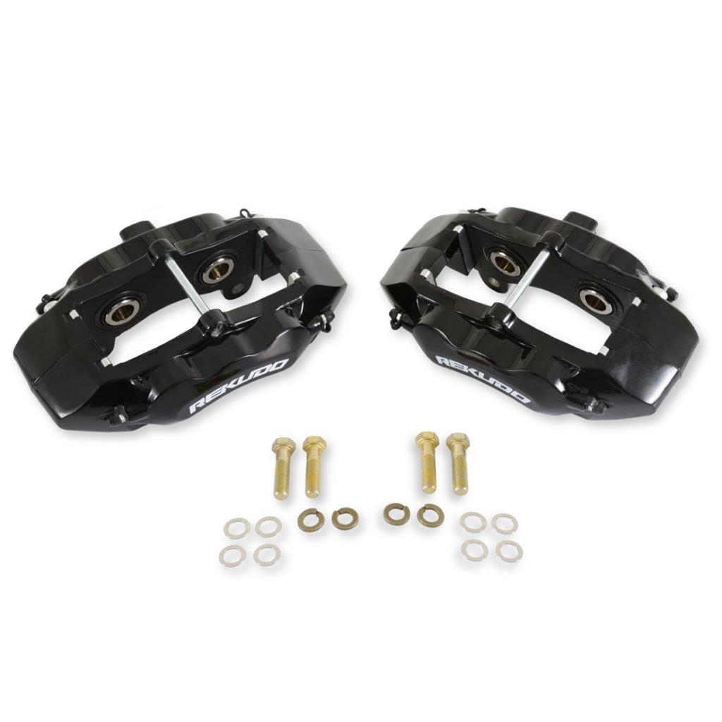 REKUDO JL8 Brake Calipers for 1967-1981 CAMARO, FIREBIRD, 1965-1982 CORVETTE - RK400-11 Calipers, Rekudo JL8, Rear Left and Right, 4 Piston, Forged Aluminum, Black Powdercoated, Chevy, Pontiac, Pair thumbnail 4