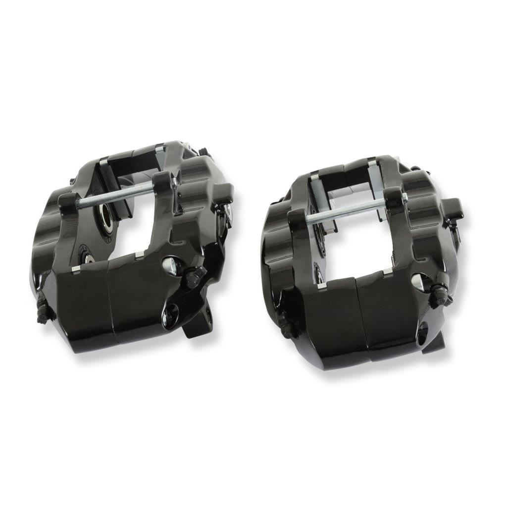 REKUDO JL8 Brake Calipers for 1967-1981 CAMARO, FIREBIRD, 1965-1982 CORVETTE - RK400-11 Calipers, Rekudo JL8, Rear Left and Right, 4 Piston, Forged Aluminum, Black Powdercoated, Chevy, Pontiac, Pair thumbnail 2