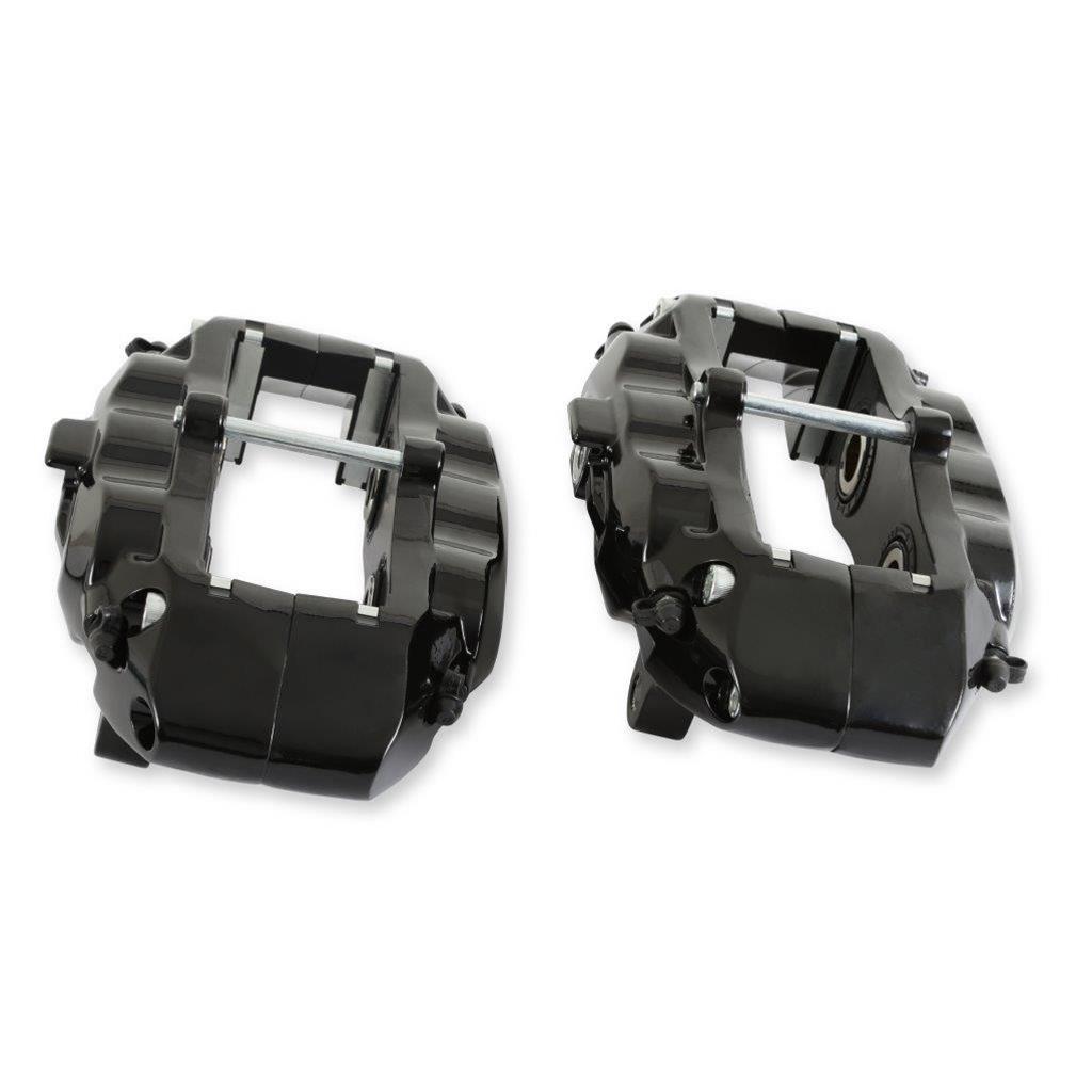 REKUDO JL8 Brake Calipers for 1967-1981 CAMARO, FIREBIRD, 1965-1982 CORVETTE - RK400-11 Calipers, Rekudo JL8, Rear Left and Right, 4 Piston, Forged Aluminum, Black Powdercoated, Chevy, Pontiac, Pair