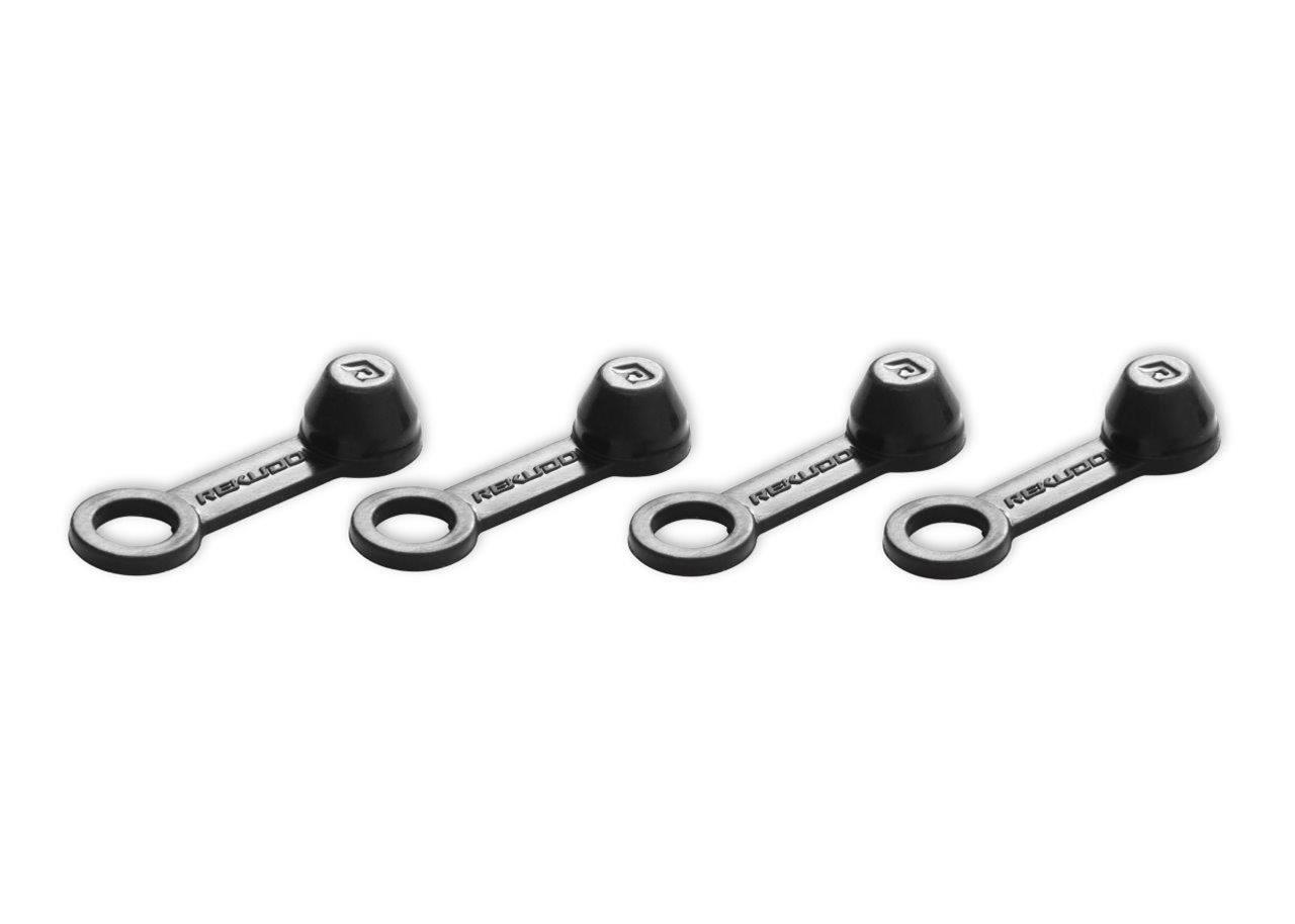 REKUDO Brake Bleeder Screw Caps RK400-27 Caps, Fits Rekudo JL8 Calipers, Services One Caliper, Rubber, Black, Set of 4 thumbnail 2