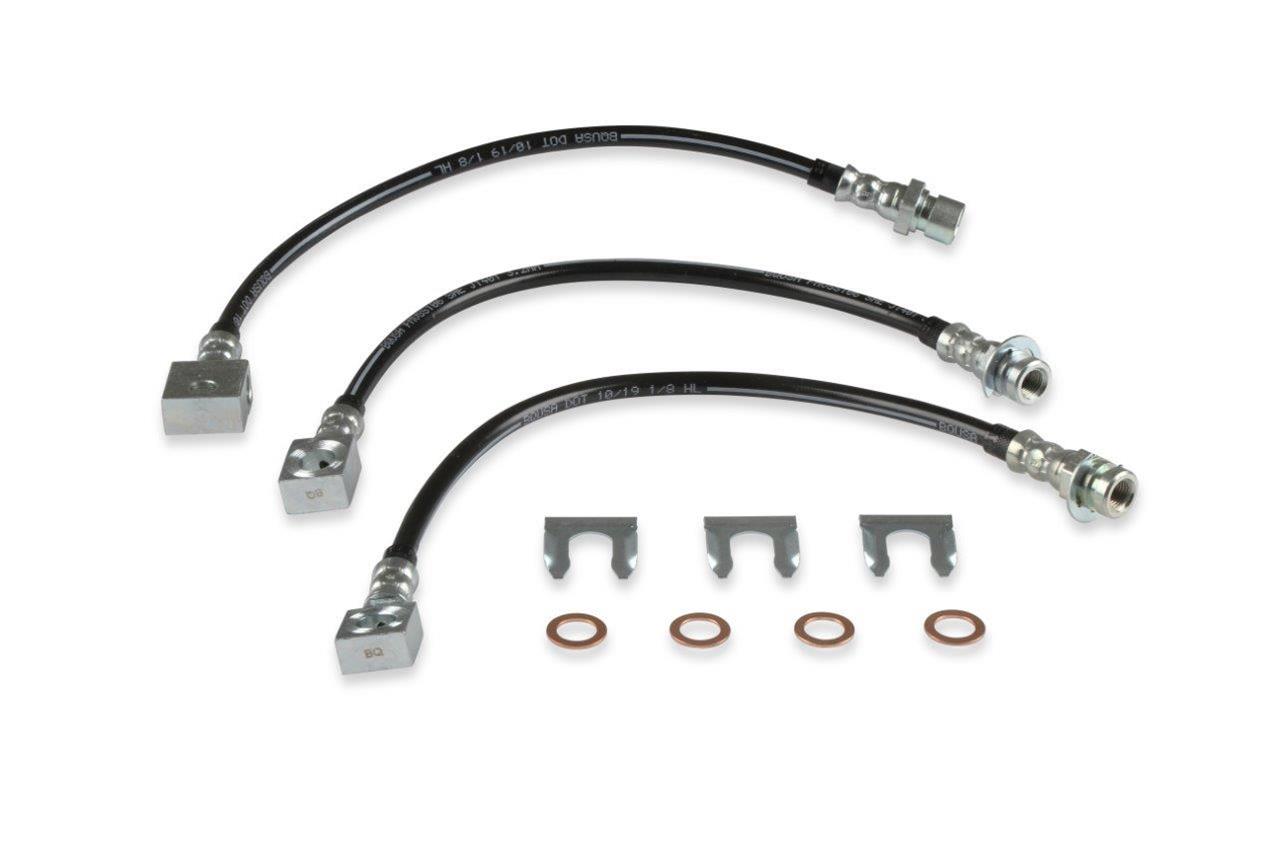 REKUDO JL8 Brake Hoses RK402-2 Hoses, Rear, Use with Rekudo Rear Disc Brakes, Rubber, Includes Clips and Washers, Chevy, Pontiac, Set of 3 thumbnail 5