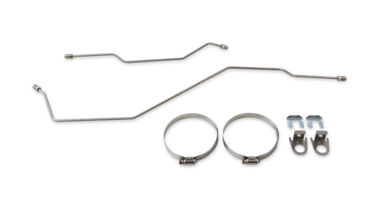 REKUDO Brake Lines RK402-3 Lines, Rear Axle, Left and Right, Includes Mounts and Retaining Clips, Use with Rekudo JL8 Disc Brakes, Chevy, Pontiac, Kit thumbnail 7