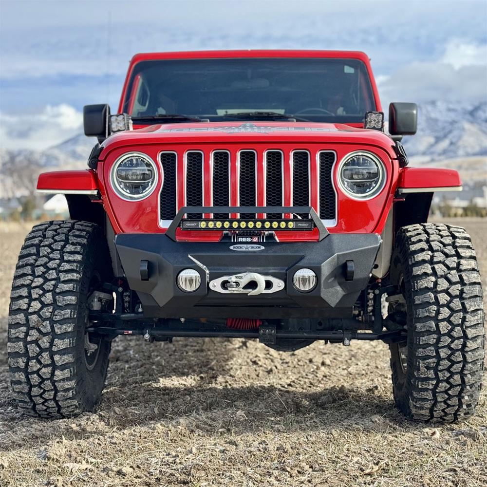 Rock Slide Engineering Bumpers FB-S-300-JL Shorty Front Bumper With Winch Plate For 18-25 Jeep Wrangler JL 2-4 Door 20-25 Gladiator thumbnail 6
