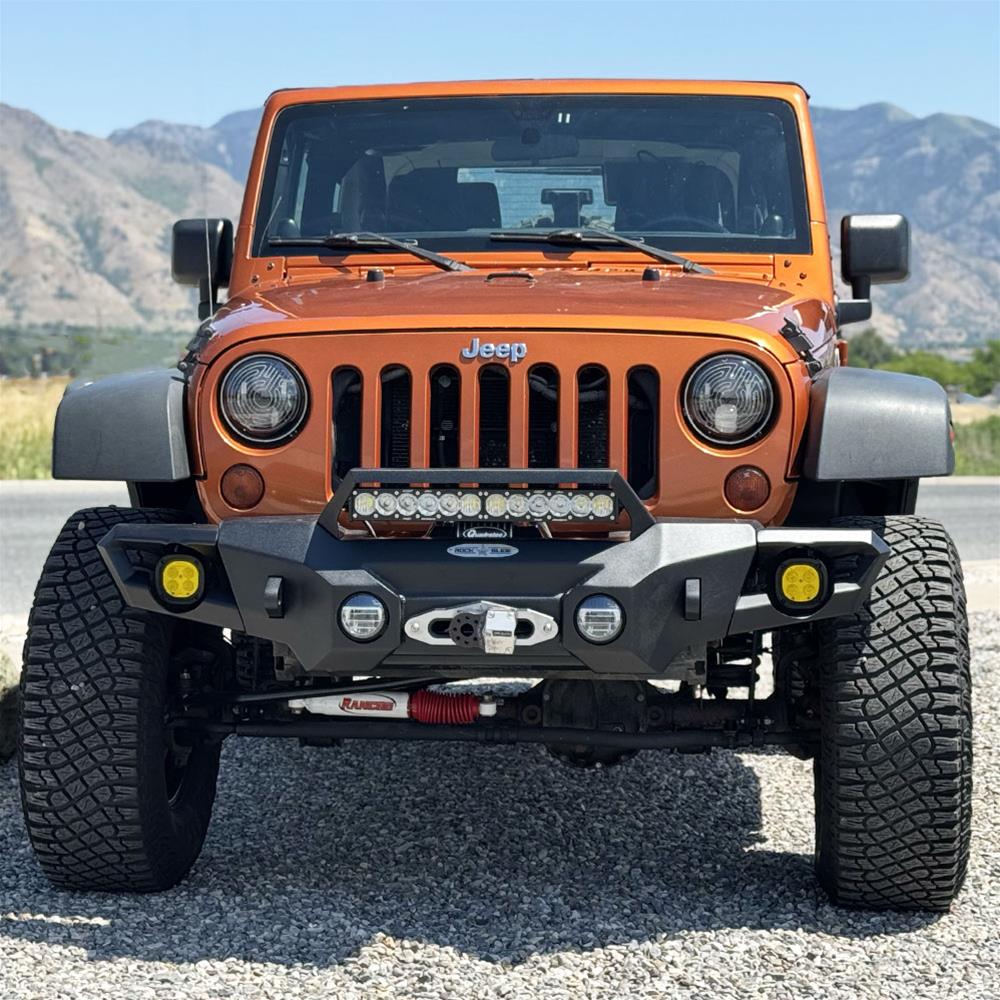 Rock Slide 07-18 Jeep Wrangler JK Big Sky Aluminum Mid Front Bumper w/ Winch Plate thumbnail 2