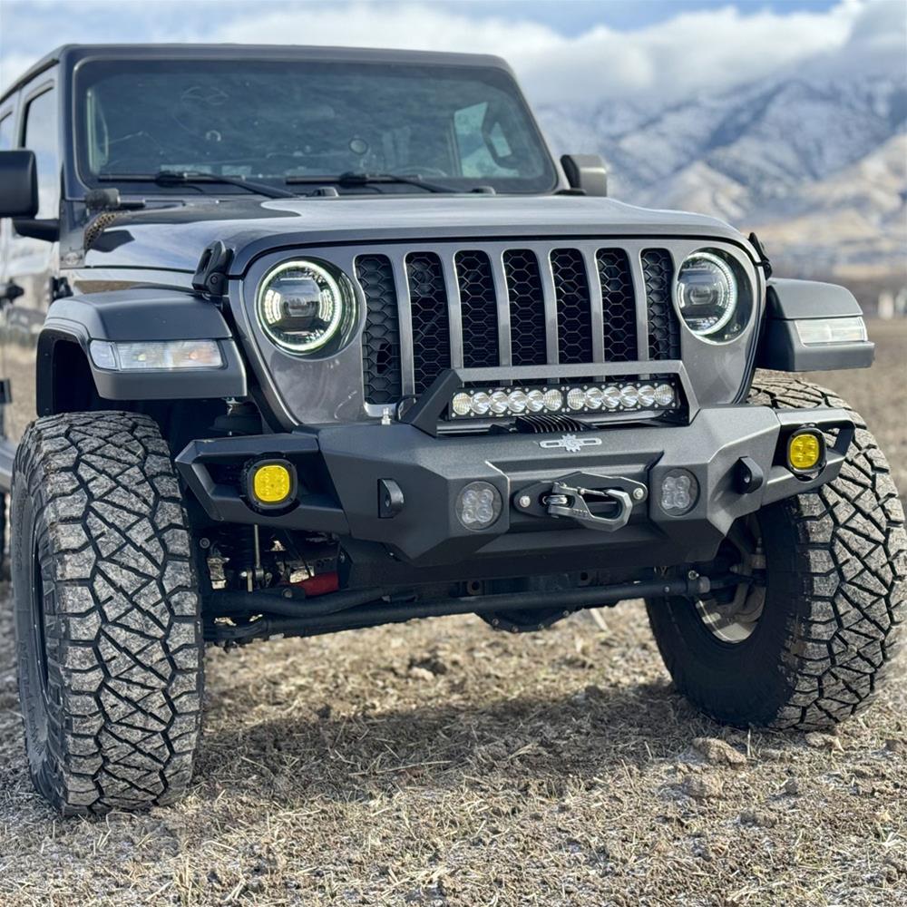 Rock Slide Jeep Wrangler JL & Gladiator JT Appalachian Steel Mid Front Bumper w/ Winch Plate thumbnail 2