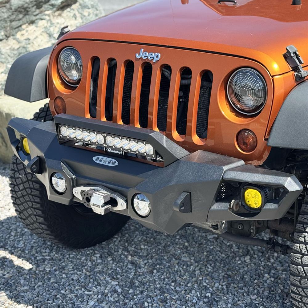 Rock Slide 07-18 Jeep Wrangler JK Appalachian Aluminum Mid Front Bumper w/ Winch Plate thumbnail 3