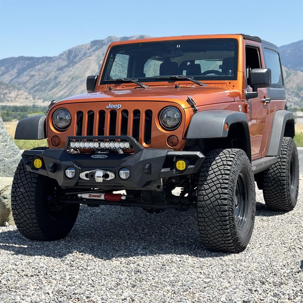 Rock Slide 07-18 Jeep Wrangler JK Appalachian Aluminum Mid Front Bumper w/ Winch Plate thumbnail 2