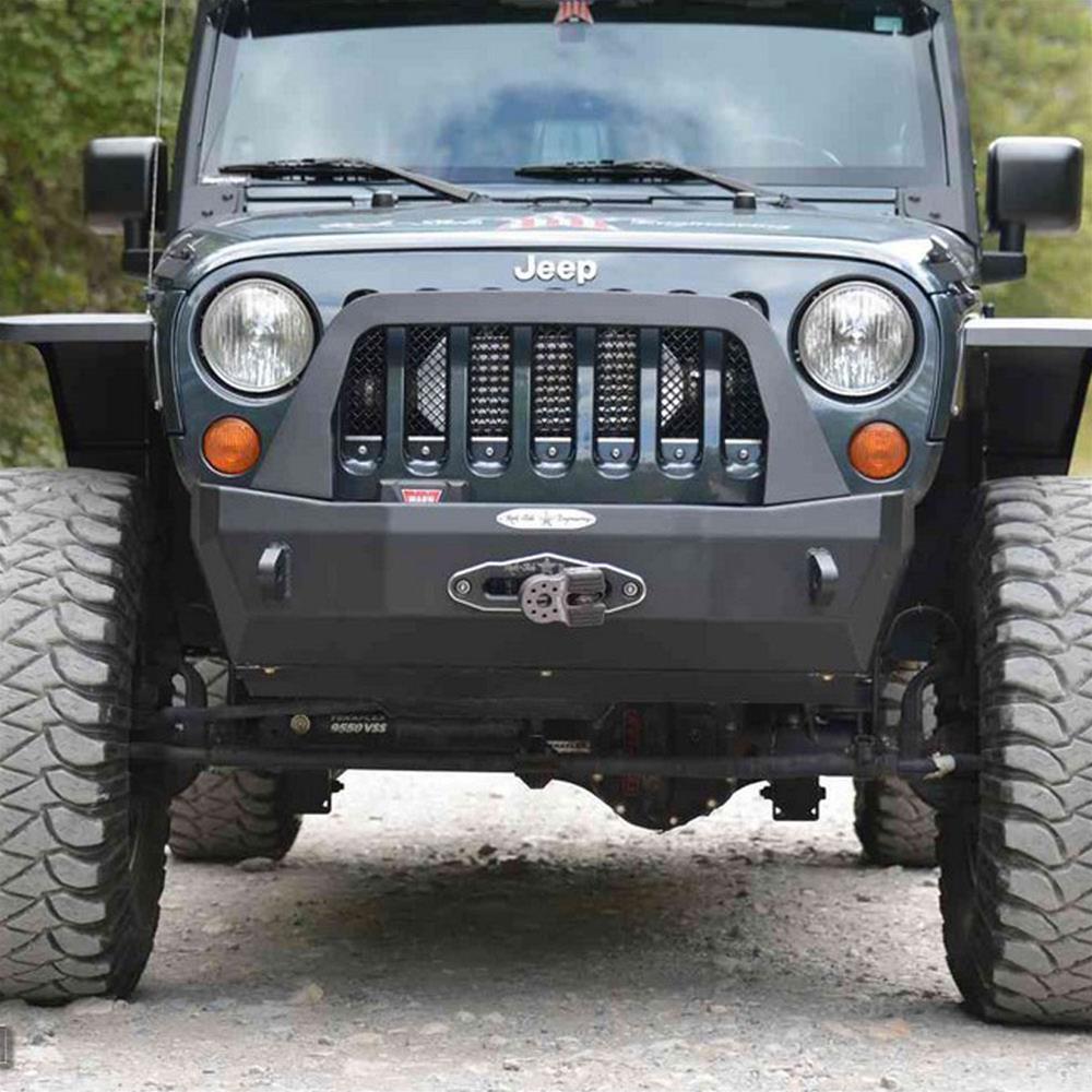 Rock Slide Engineering Bumpers FB-S-100-JK Rigid Shorty Front Bumper, Complete With Winch Plate, 2007-18 Jeep JK 2-4 Door thumbnail 2