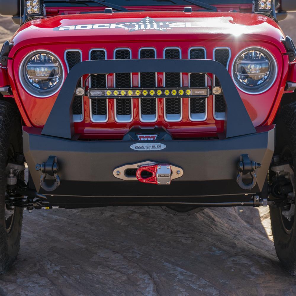 Rock Slide 18-22 Jeep JL 2-4 Door Rigid Shorty Front Bumper / Complete With Winch Plate