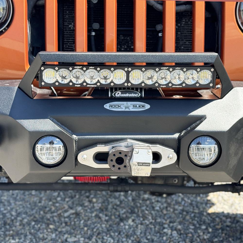 Rock Slide 07-18 Jeep Wrangler JK Big Sky Aluminum Stubby Front Bumper w/ Winch Plate thumbnail 4