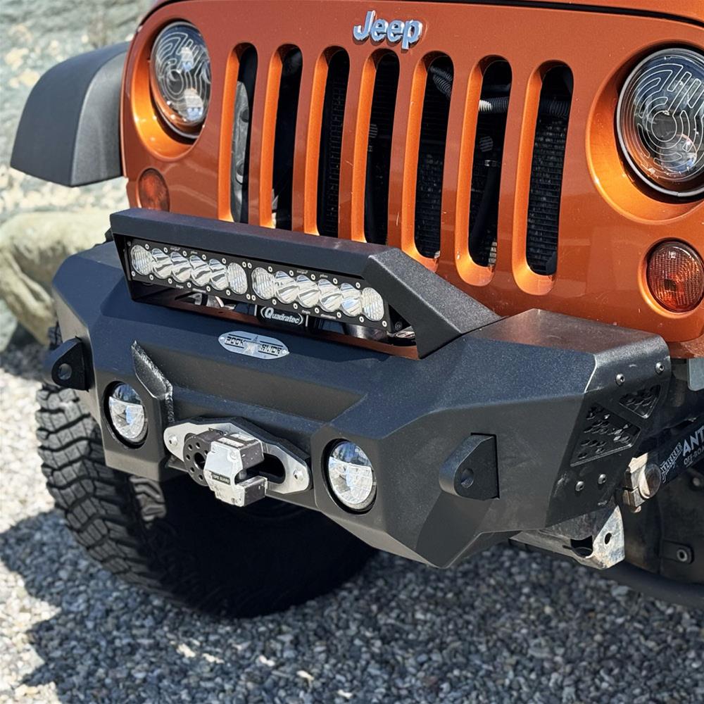 Rock Slide 07-18 Jeep Wrangler JK Big Sky Aluminum Stubby Front Bumper w/ Winch Plate thumbnail 3
