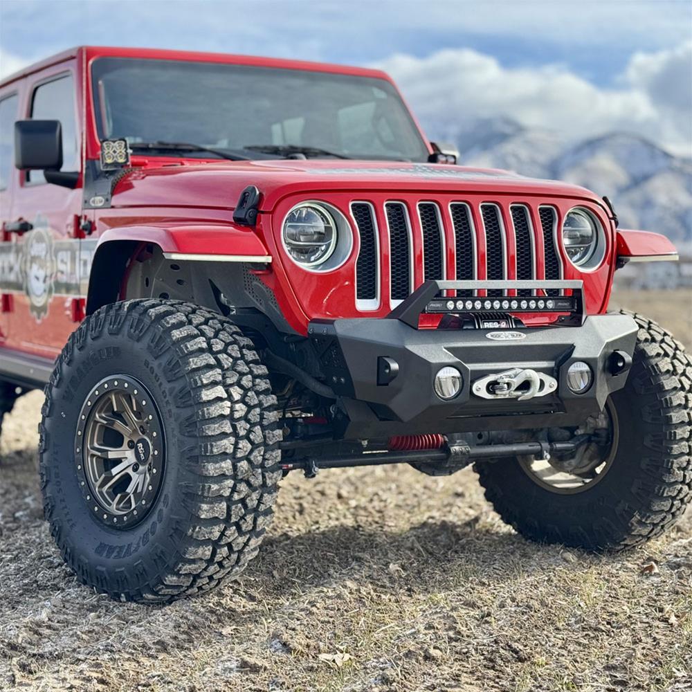 Rock Slide Engineering Bumpers FB-S-300-JL Shorty Front Bumper With Winch Plate For 18-25 Jeep Wrangler JL 2-4 Door 20-25 Gladiator thumbnail 7