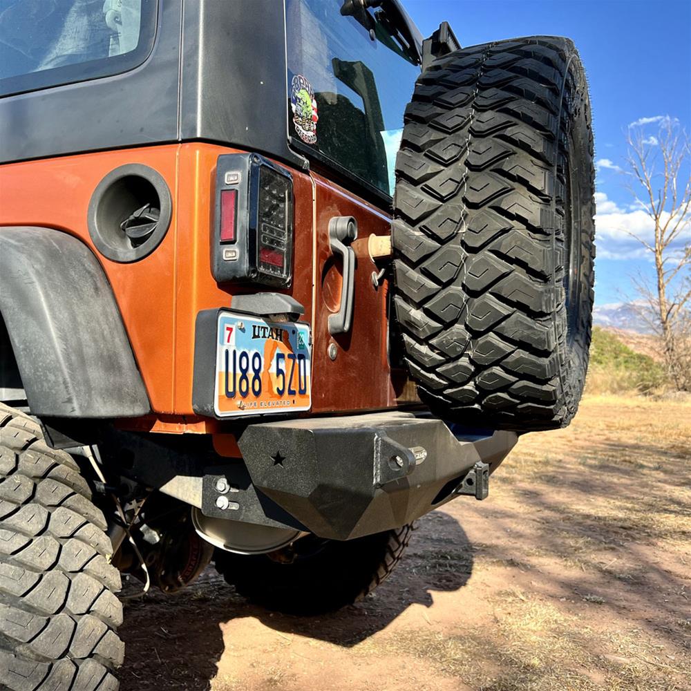 Rock Slide Engineering Bumpers RB-F-200-JK Rigid Rear Bumper Shorty,No Tire Carrier, 2007-18 Jeep JK 2-4 Door thumbnail 4
