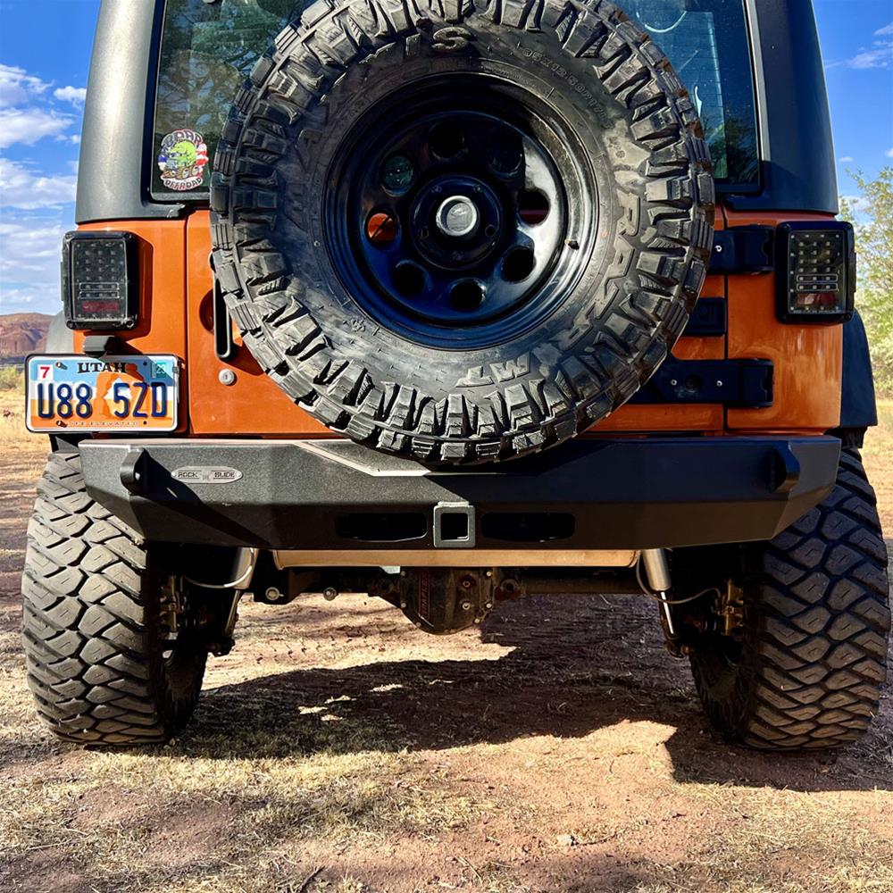 Rock Slide Engineering Bumpers RB-F-200-JK Rigid Rear Bumper Shorty,No Tire Carrier, 2007-18 Jeep JK 2-4 Door thumbnail 2
