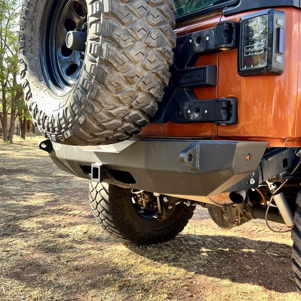 Rock Slide Engineering Bumpers RB-F-200-JK Rigid Rear Bumper Shorty,No Tire Carrier, 2007-18 Jeep JK 2-4 Door