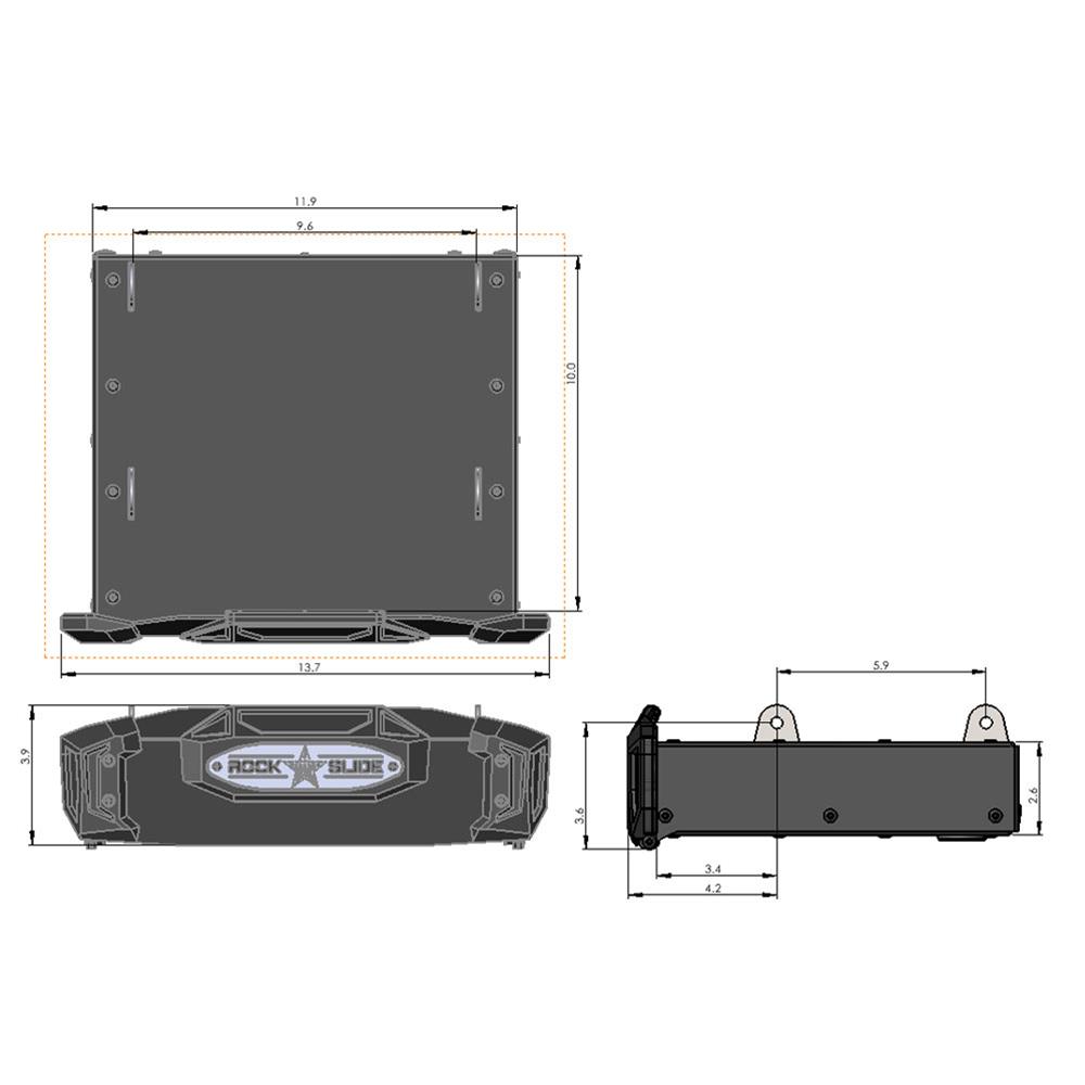 Rock Slide Engineering 17-22 Ford F-250 Super Duty R-STEP 9In Wide Bedstep Attachment Bracket Driver thumbnail 4