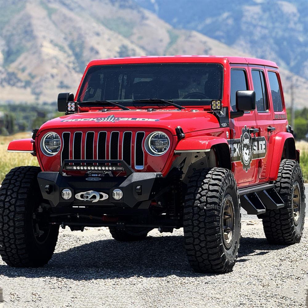 Rock Slide 18-25 Jeep Wrangler JL 7in Removable Deluxe Rock Rail Drop Step thumbnail 3