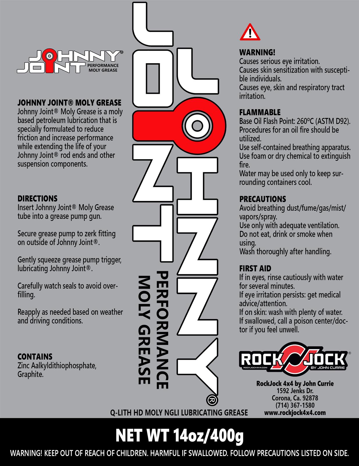 Rock Jock CE-9013G Rock Jock Johnny Joint Grease | Summit Racing