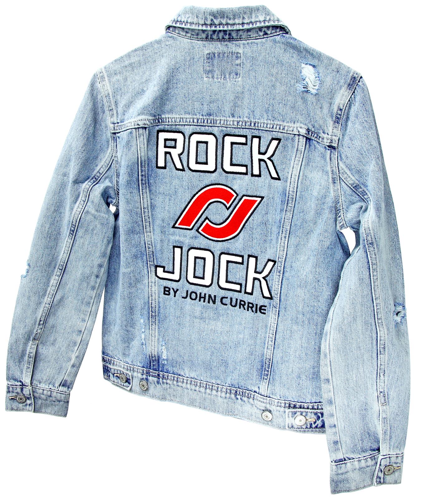 Rock Jock Jackets & Vests RJ-714000-XL Jean Jacket w/ embroidered logos front and back. Blue, women's XL. thumbnail 2