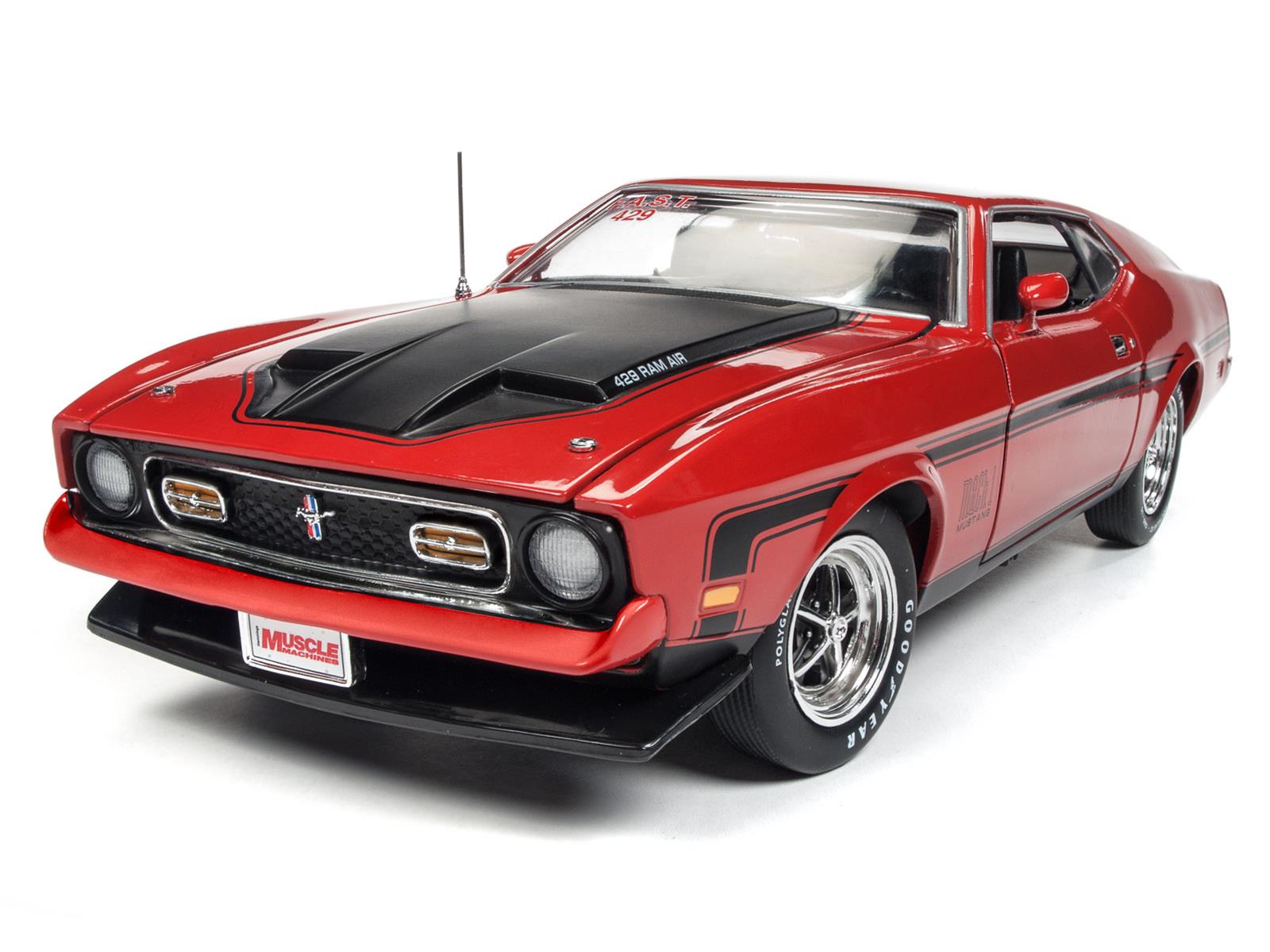 AUTO WORLD AMM1150 1:18 Scale 1971 Ford Mustang Mach 1 Diecast