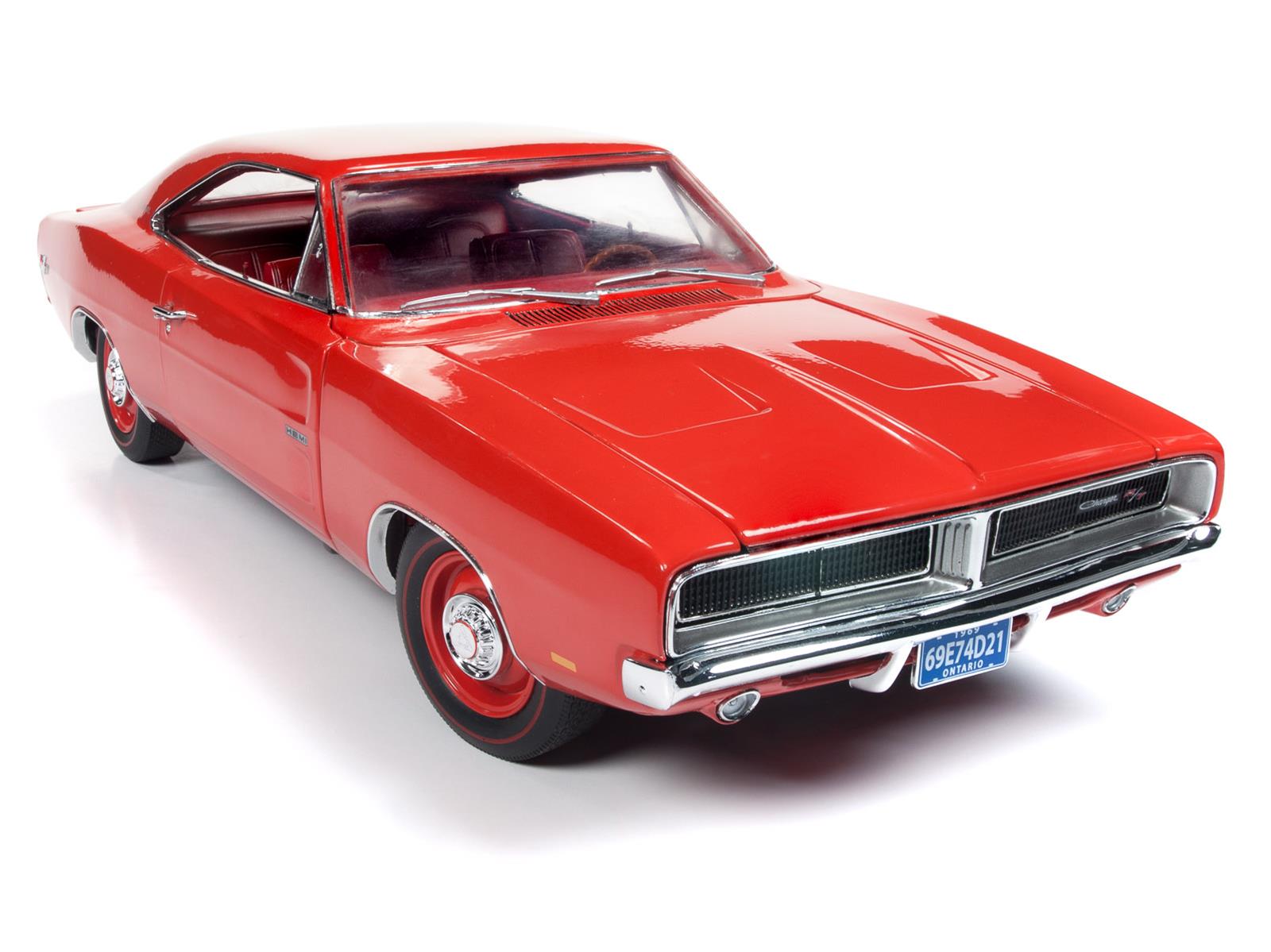 AUTO WORLD AMM1174 1:18 Scale 1969 Dodge Charger R/T Diecast Model