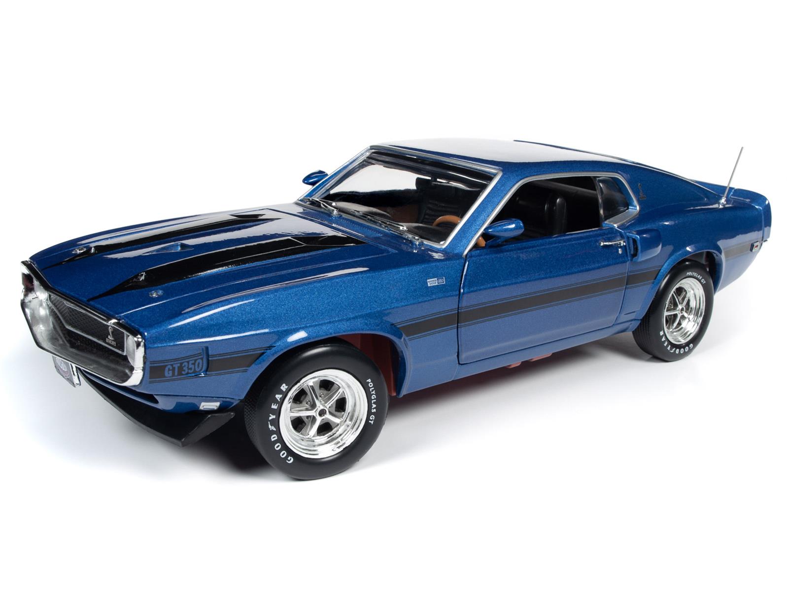 AUTO WORLD AMM1188 1:18 Scale 1969 Ford Mustang Shelby GT-350 Pilot Car ...