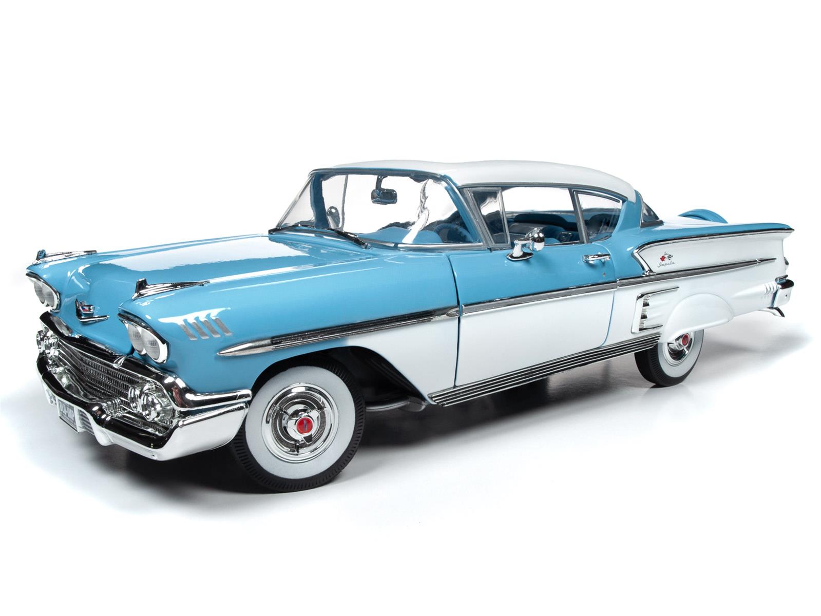 AUTO WORLD AMM1216 1:18 Scale 1958 Chevy Bel Air Impala Diecast