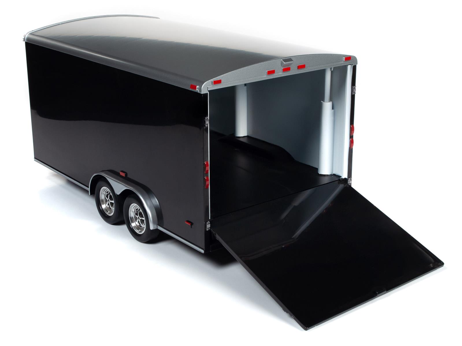 AUTO WORLD AMM1217 1:18 Scale Enclosed Trailer Diecast Model