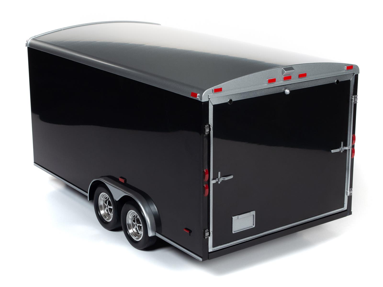 AUTO WORLD AMM1217 1:18 Scale Enclosed Trailer Diecast Model