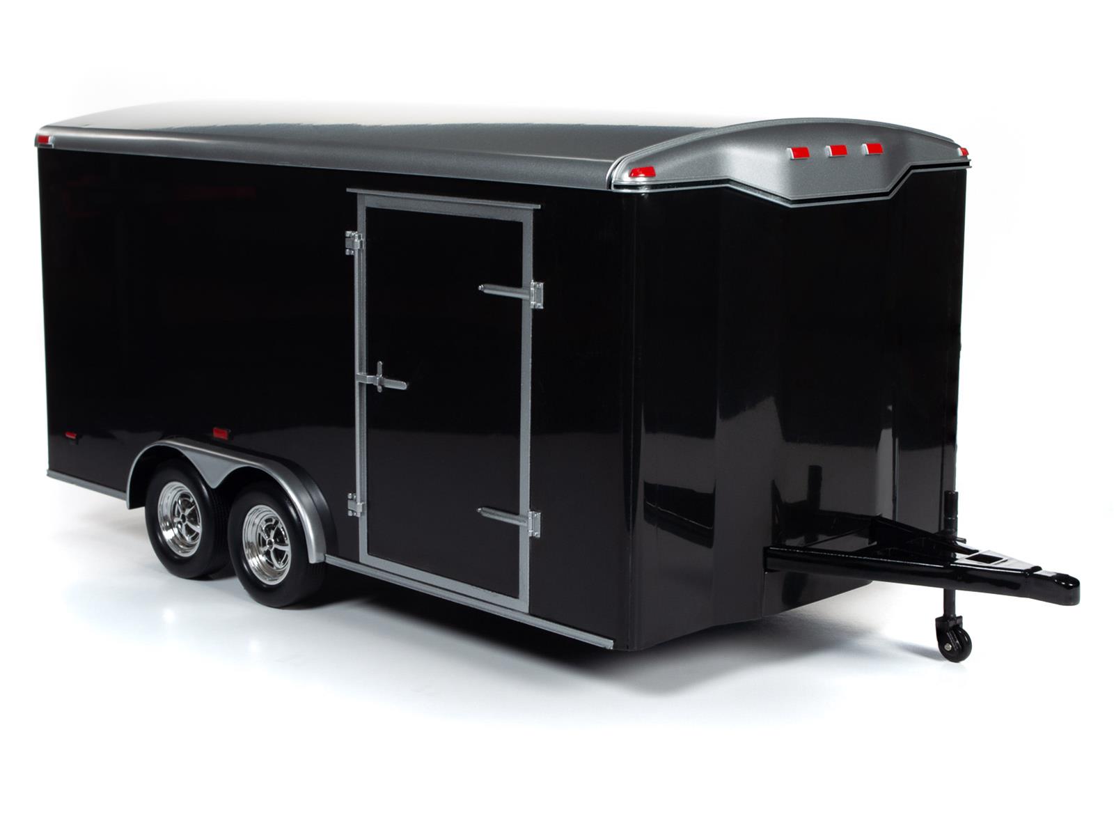 AUTO WORLD AMM1217 1:18 Scale Enclosed Trailer Diecast Model