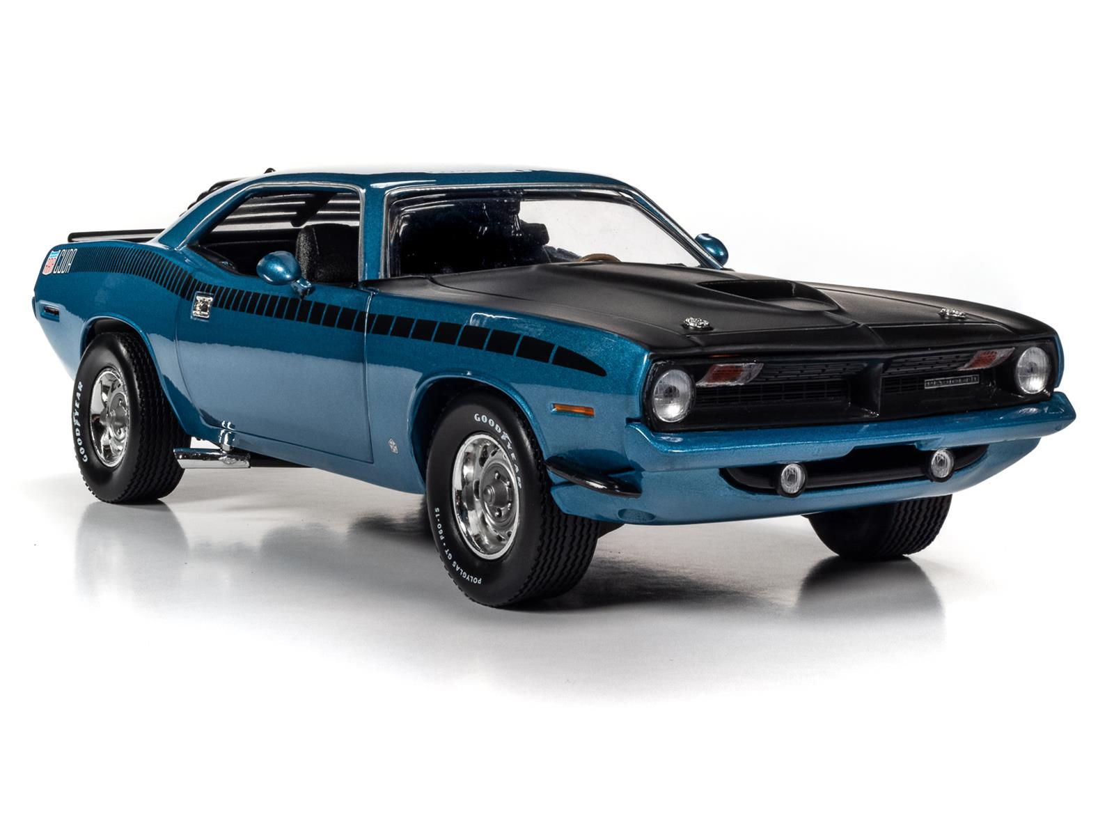 AUTO WORLD AMM1225 1:18 Scale 1970 Plymouth AAR Barracuda Diecast