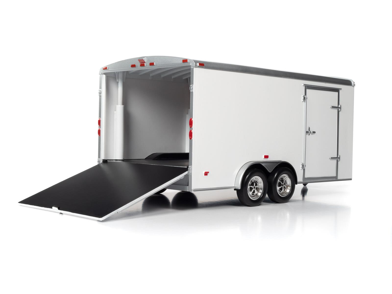 AUTO WORLD AMM1238 1:18 Scale Enclosed Trailer Diecast Model