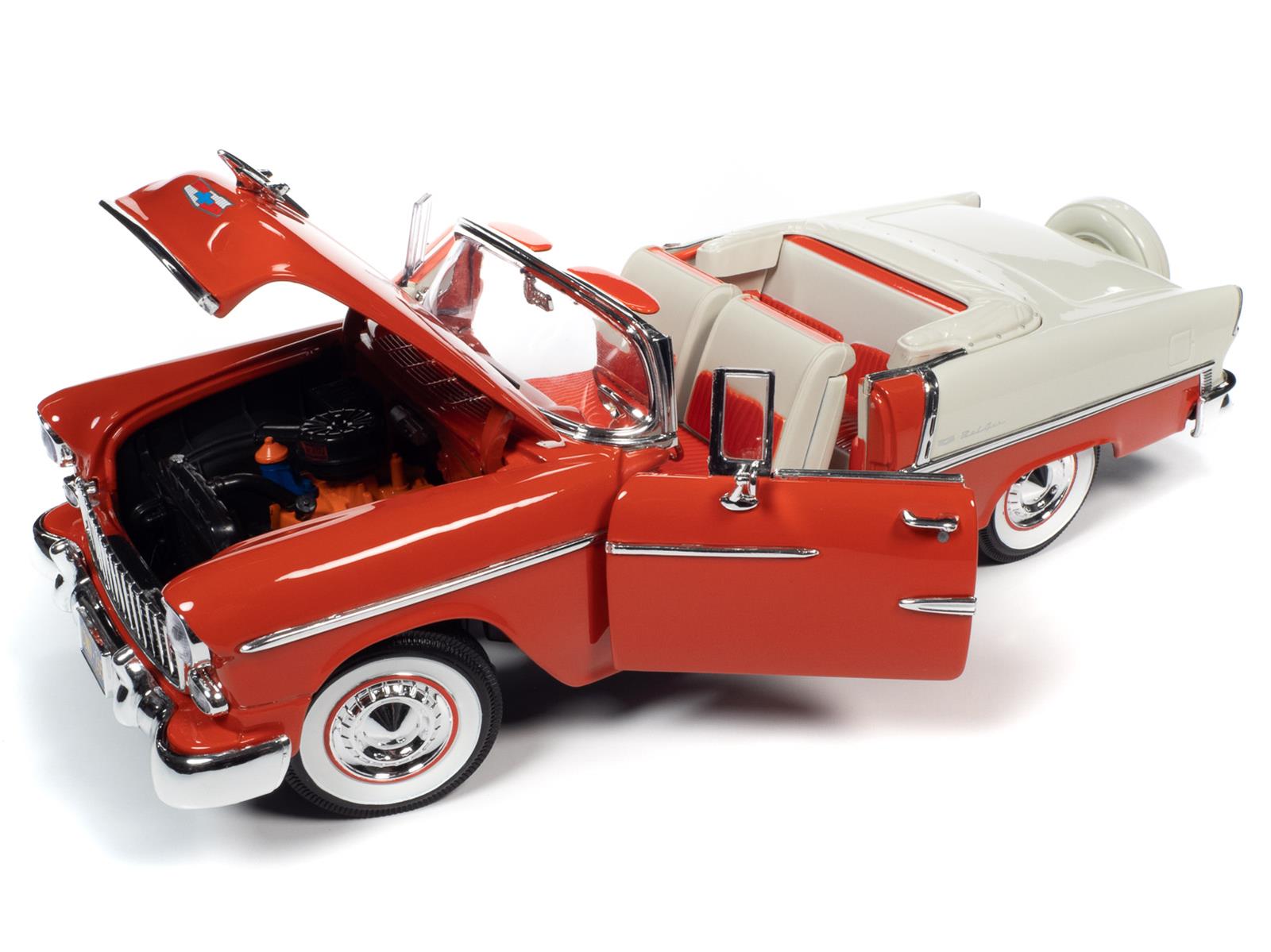 AUTO WORLD AMM1265 1:18 Scale 1955 Chevrolet Bel Air Convertible
