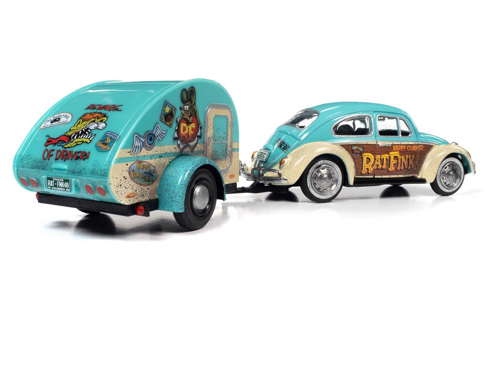 Rat Fink AW24017 1:24 Rat Fink 1966 VW Beetle With Tear Drop