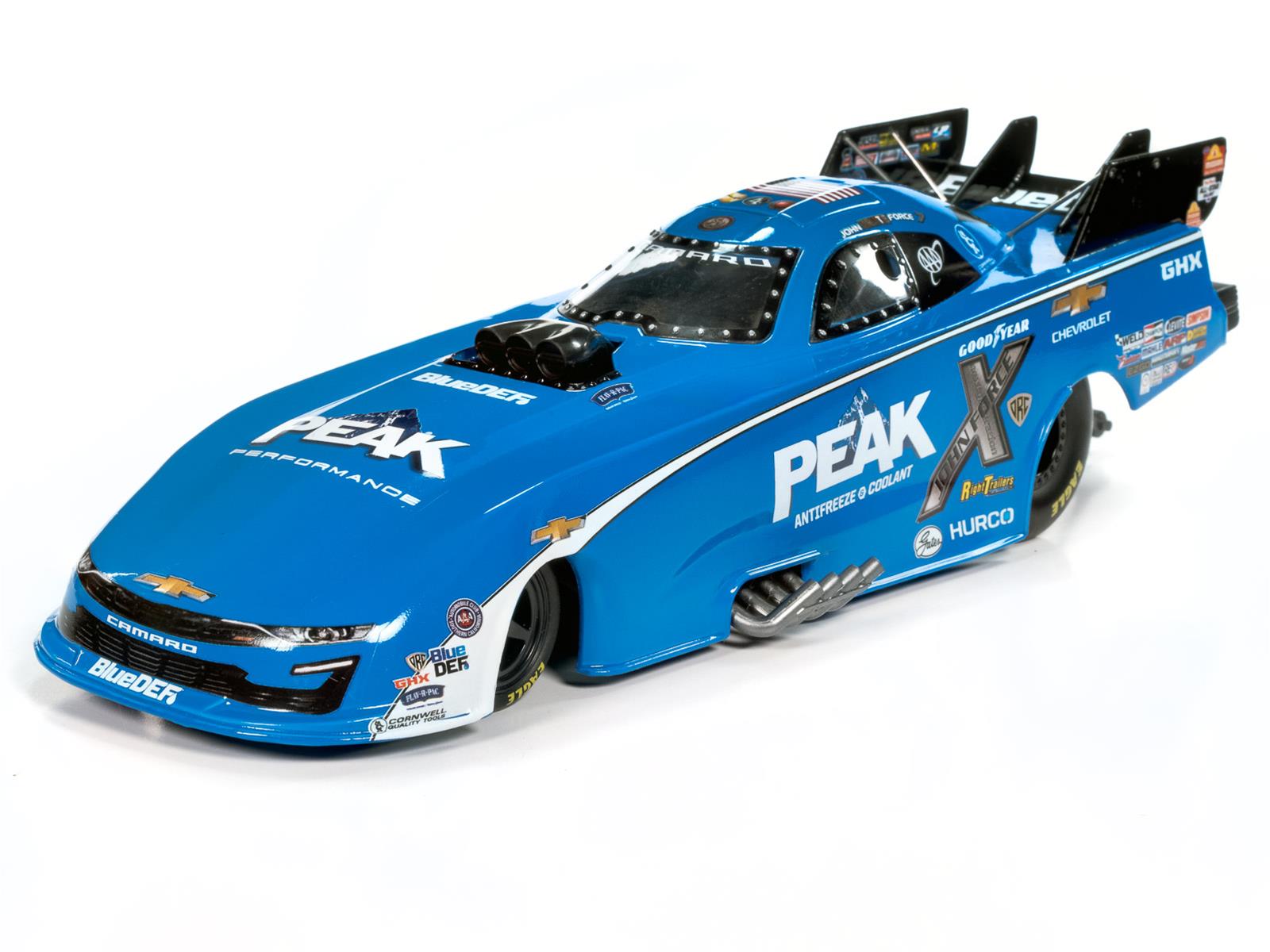 AUTO WORLD AWN033 1:24 Scale 2024 PEAK Chevy Camaro John Force