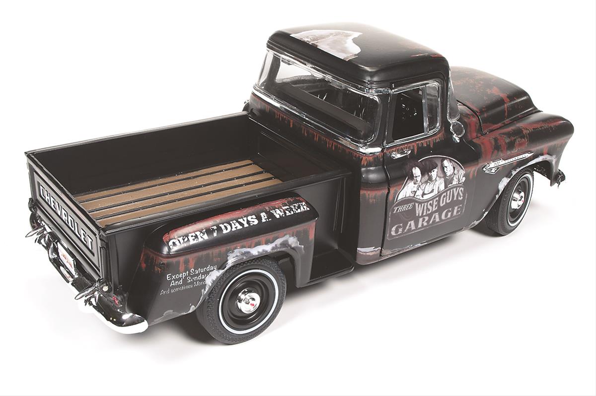 AUTO WORLD AWSS115 1:18 Scale Three Stooges 1955 Chevy Cameo