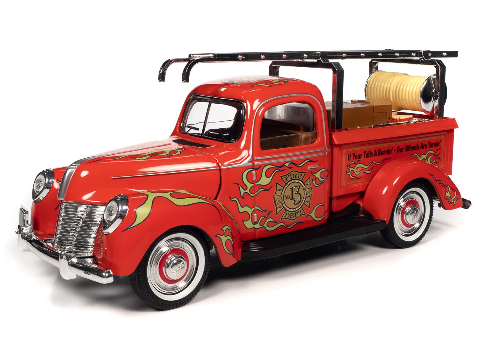 Rat Fink AWSS143 1:18 Scale Rat Fink 1940 Ford Fire Truck with 