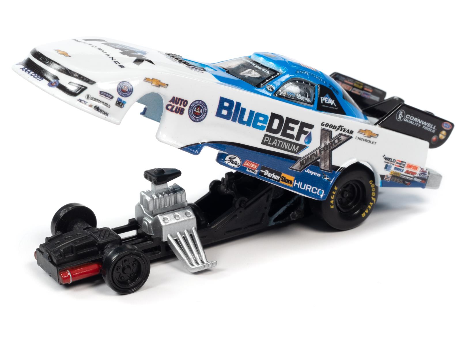 AUTO WORLD RCSP016 1:64 Scale John Force 2021 Chevy Camaro BlueDEF Funny  Car Diecast Model | Summit Racing